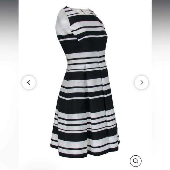 Kate Spade Cape Black & White Stripe Dress Size 2 - Picture 5 of 7